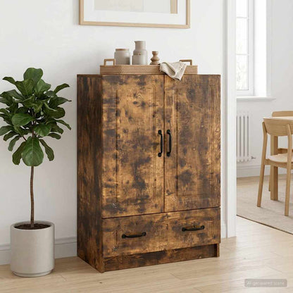 Sideboard Smoked Oak 66 x 34.5 x 92 cm Engineered Wood