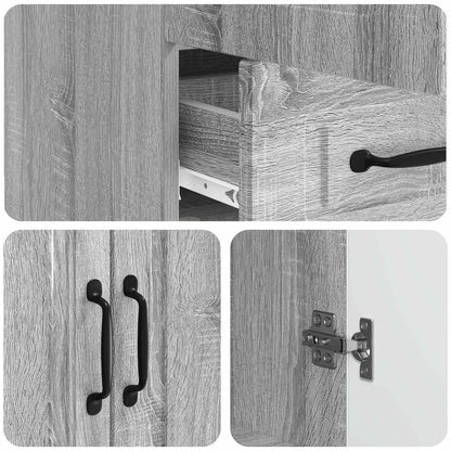 Sideboard Grey Sonoma 66 x 34.5 x 92 cm Engineered Wood