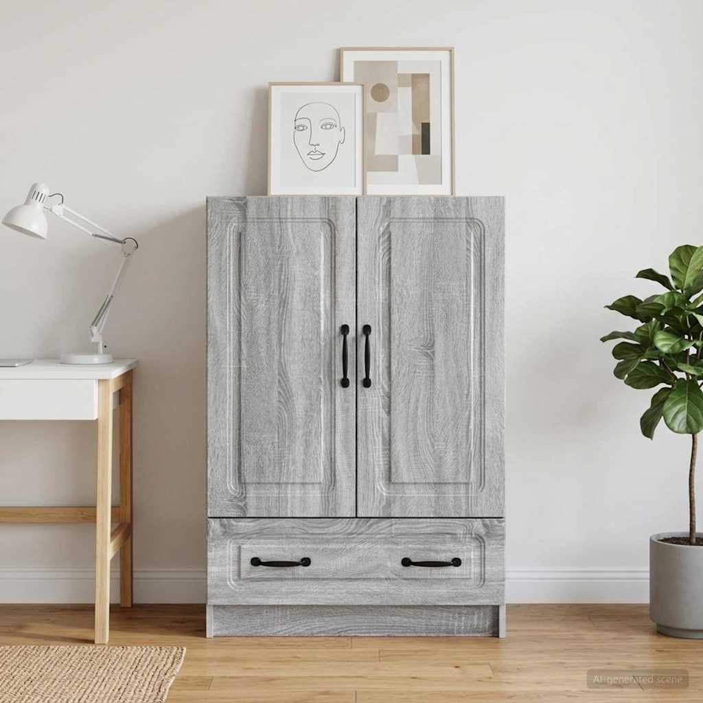 Sideboard Grey Sonoma 66 x 34.5 x 92 cm Engineered Wood