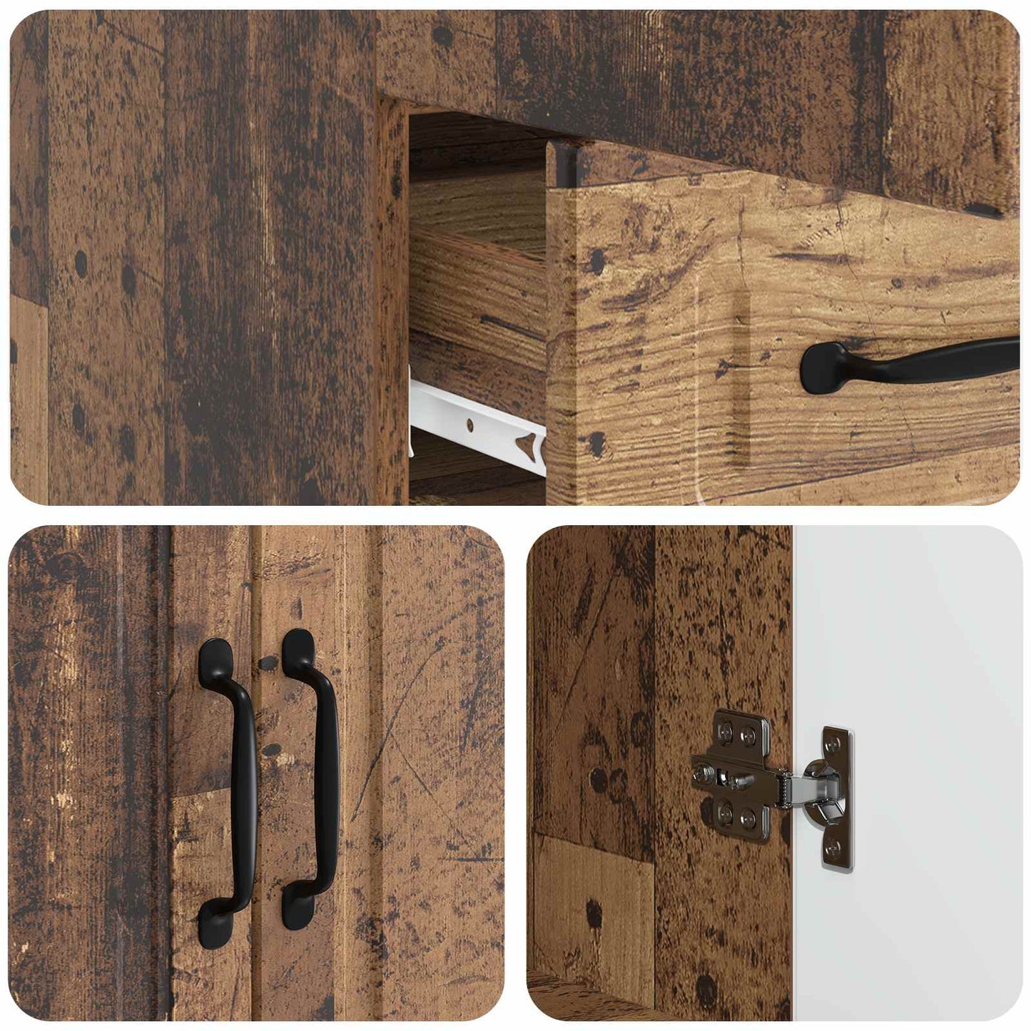 Sideboard Old Wood 66 x 34.5 x 92 cm Engineered Wood
