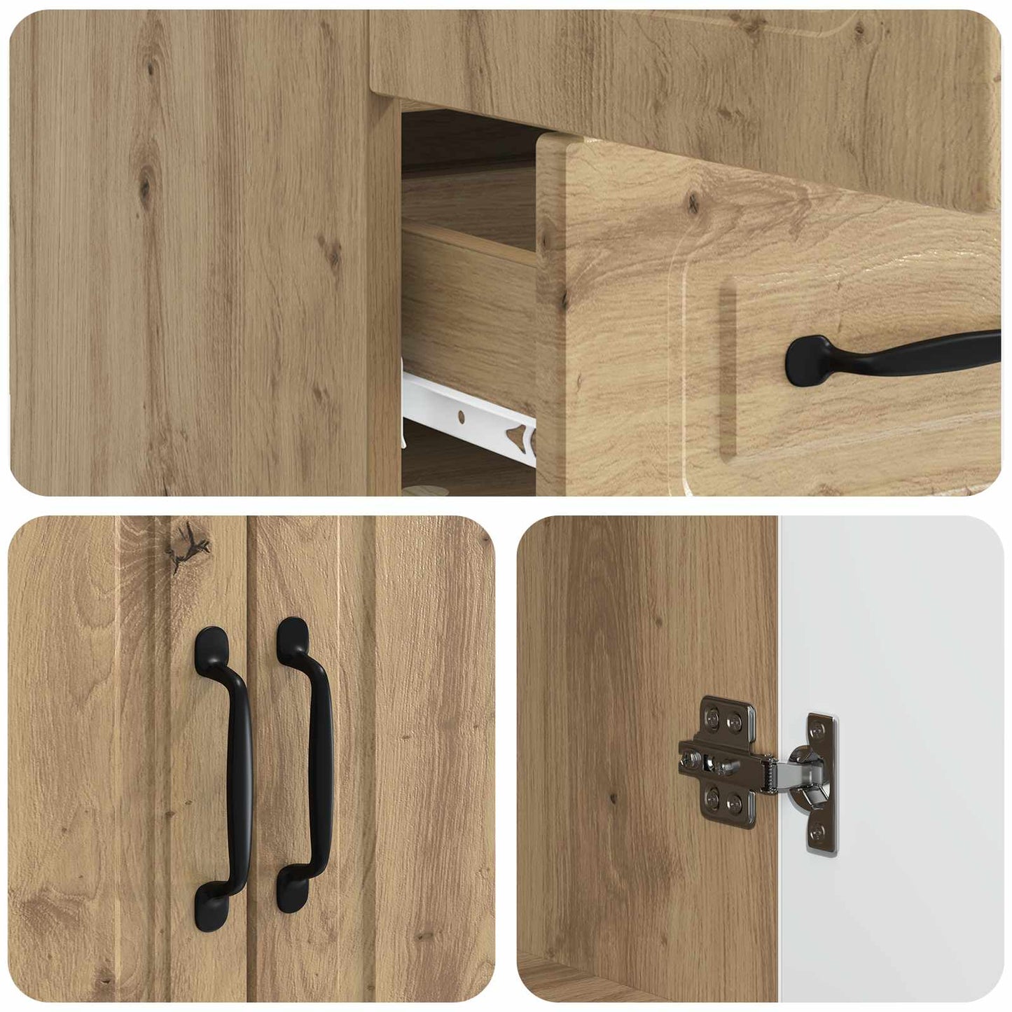 Sideboard Artisan Oak 66 x 34.5 x 92 cm Engineered Wood