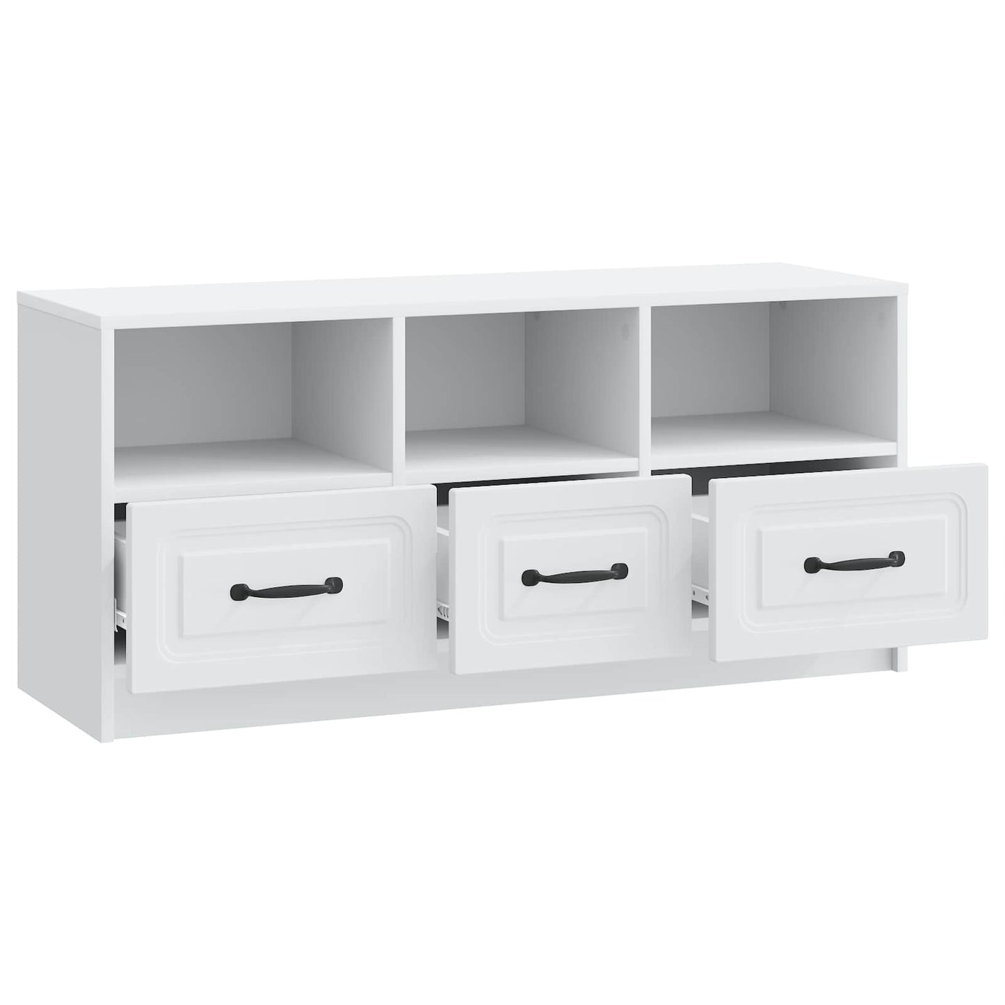 TV Cabinet with Drawer White 102 x 34.5 x 47 cm Engineered Wood