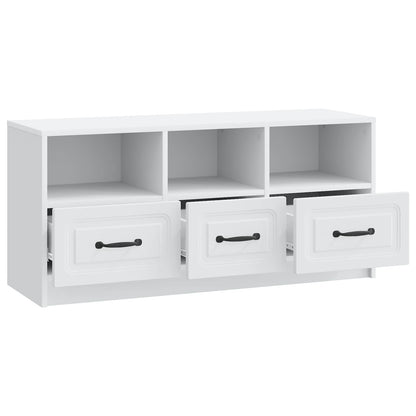 TV Cabinet with Drawer White 102 x 34.5 x 47 cm Engineered Wood
