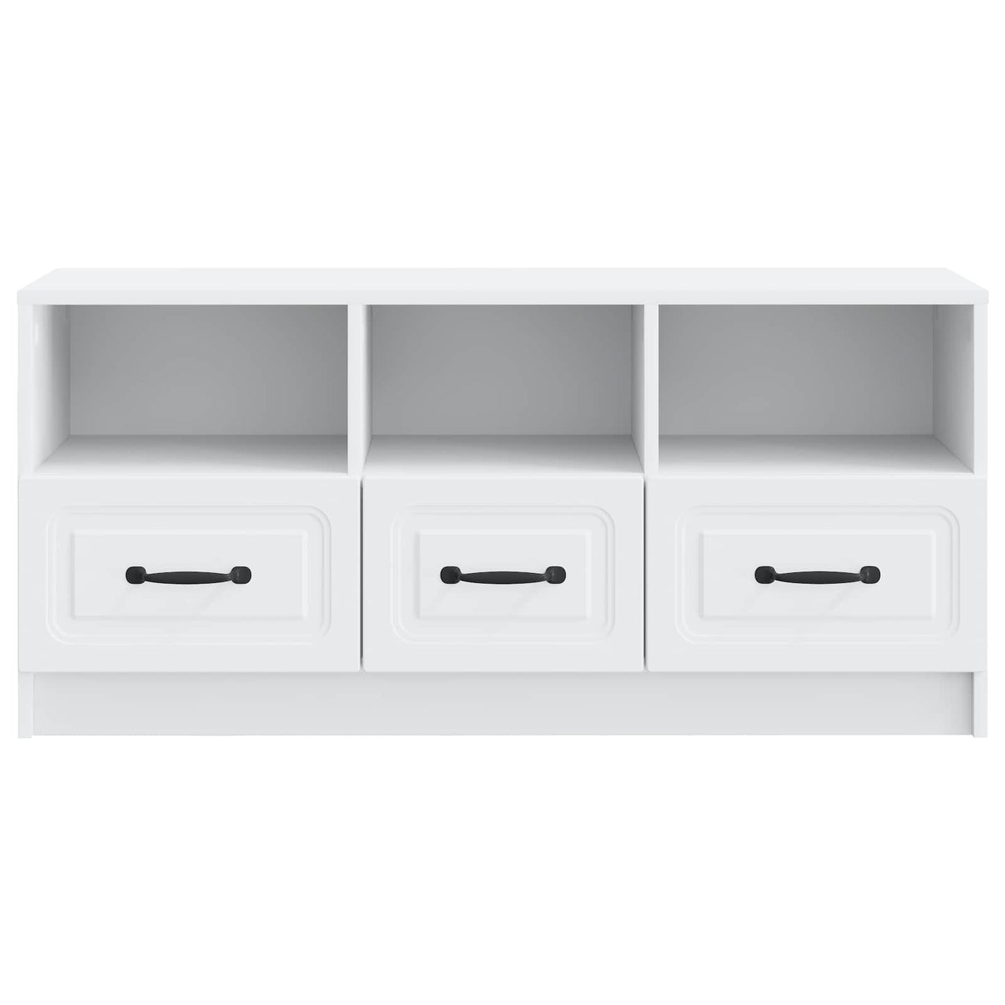 TV Cabinet with Drawer White 102 x 34.5 x 47 cm Engineered Wood