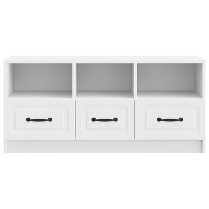 TV Cabinet with Drawer White 102 x 34.5 x 47 cm Engineered Wood