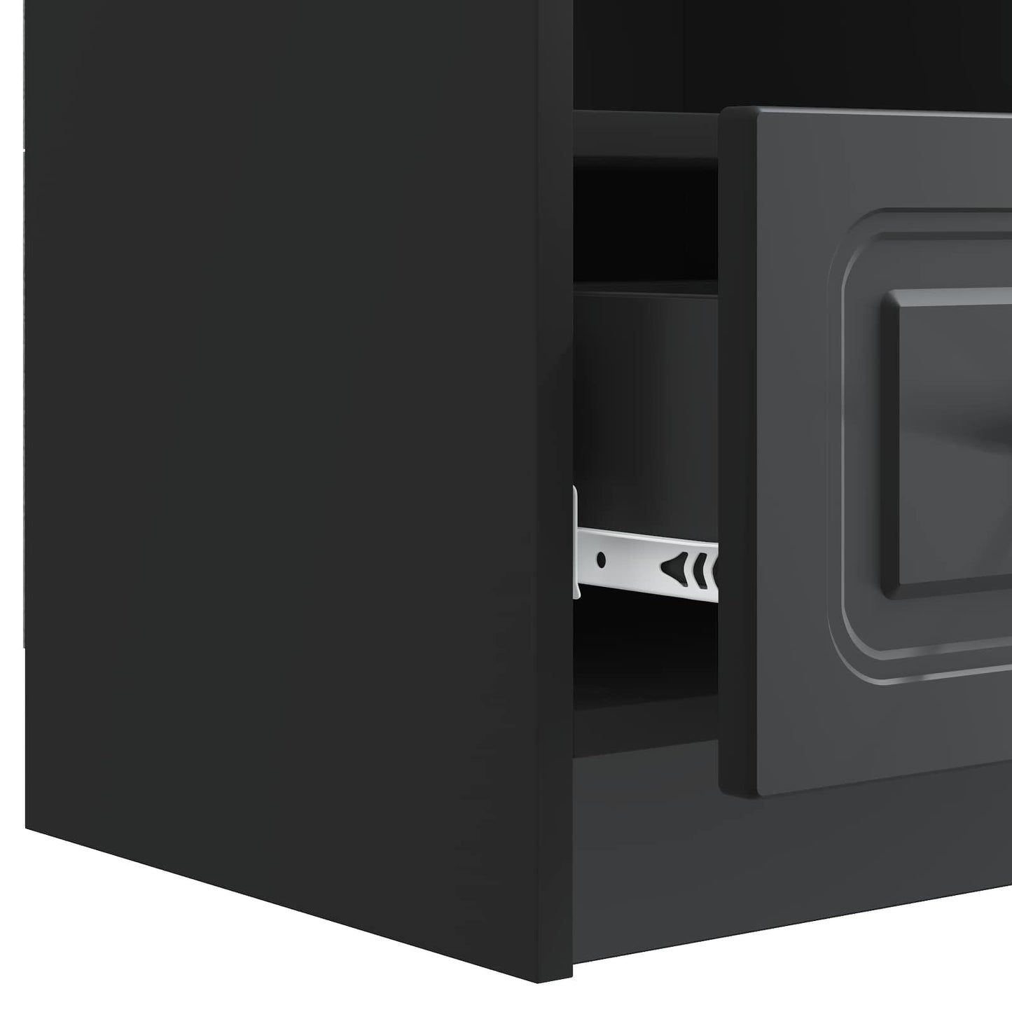 TV Cabinet with Drawer Black 102 x 34.5 x 47 cm Engineered Wood