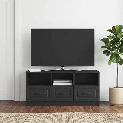 TV Cabinet with Drawer Black 102 x 34.5 x 47 cm Engineered Wood