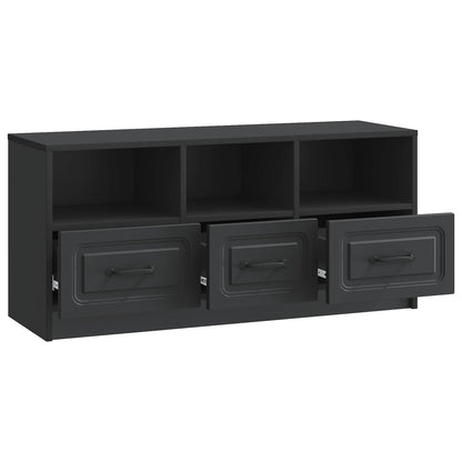 TV Cabinet with Drawer Black 102 x 34.5 x 47 cm Engineered Wood