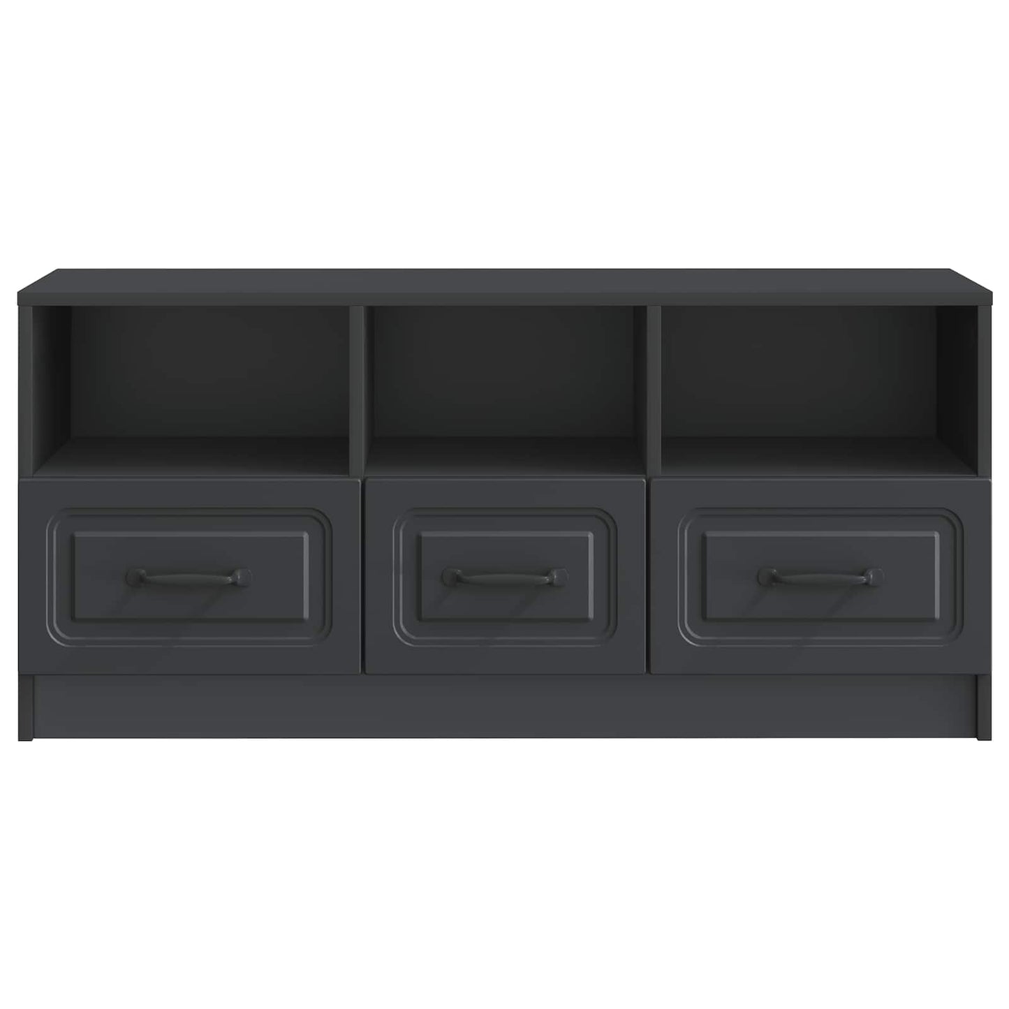 TV Cabinet with Drawer Black 102 x 34.5 x 47 cm Engineered Wood