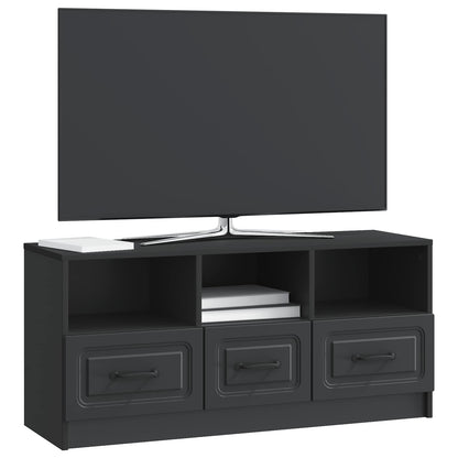 TV Cabinet with Drawer Black 102 x 34.5 x 47 cm Engineered Wood