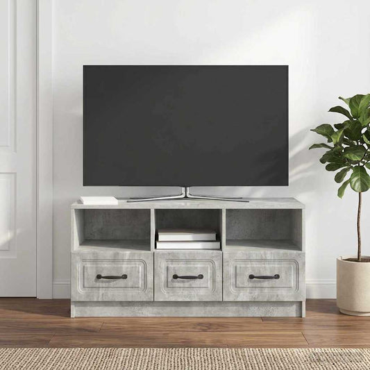 TV Cabinet Concrete Grey 102 x 34.5 x 47 cm Engineered Wood