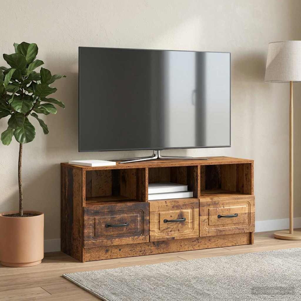 TV Cabinet Old Wood 102 x 34.5 x 47 cm Engineered Wood