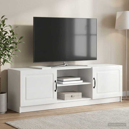 TV Cabinet High Gloss White 150 x 31 x 47 cm Engineered Wood