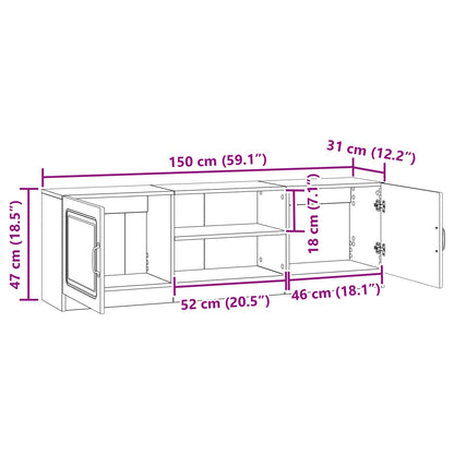 TV Cabinet Artisan Oak 150 x 31 x 47 cm Engineered Wood