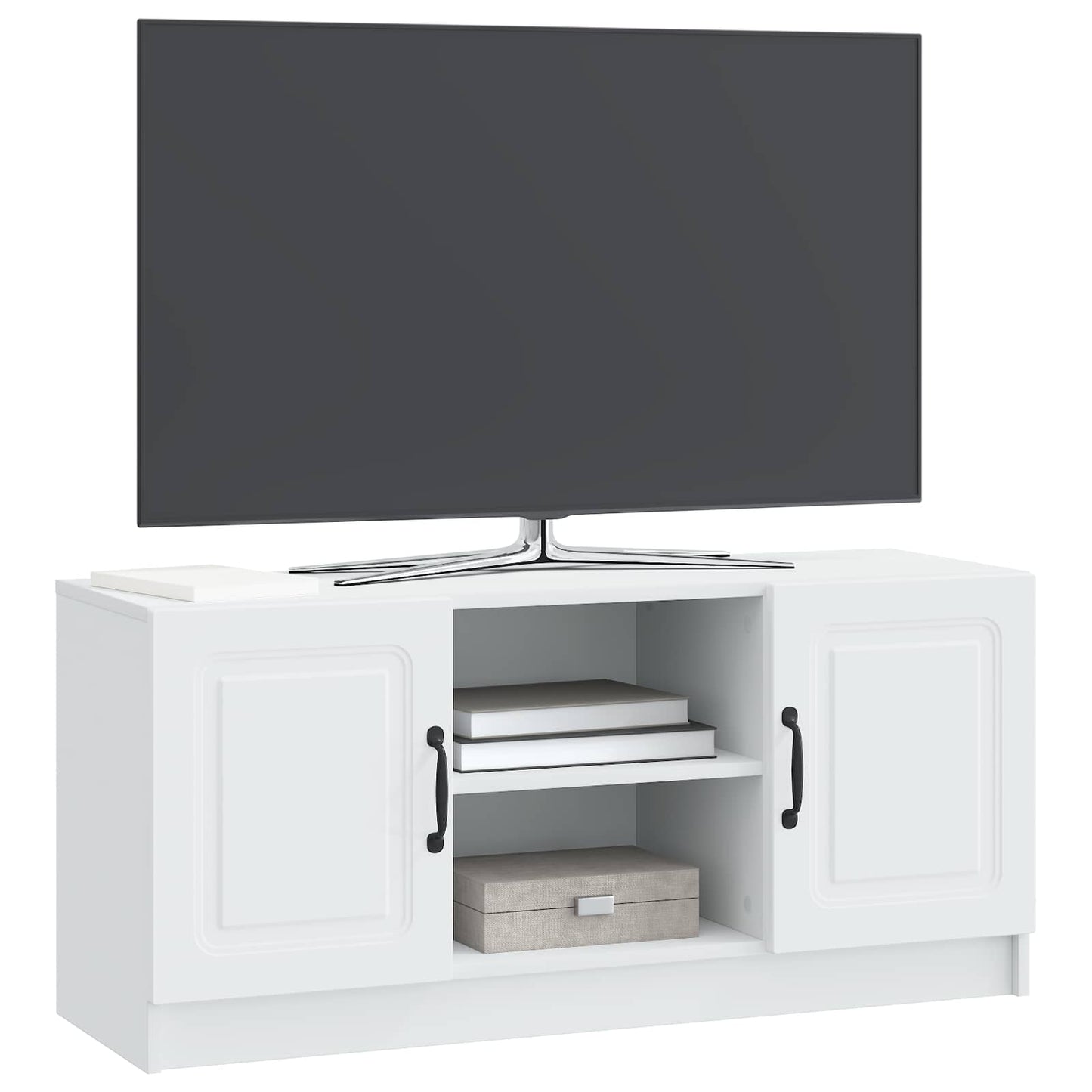 TV Cabinet White 102 x 34.5 x 47 cm Engineered Wood