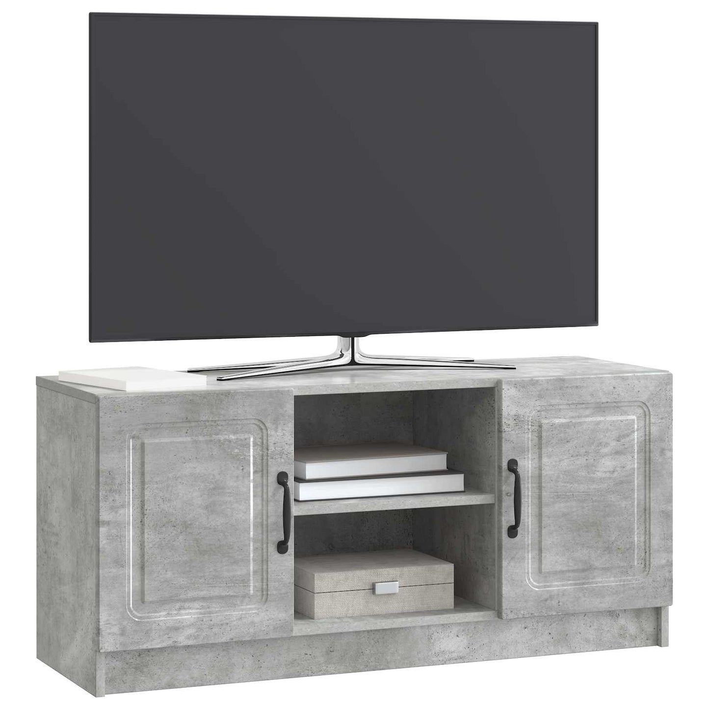 TV Cabinet Concrete Grey 102 x 34.5 x 47 cm Engineered Wood