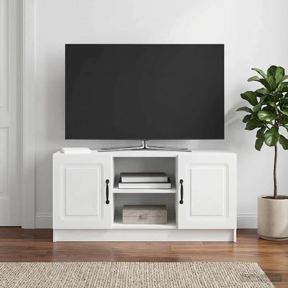 TV Cabinet High Gloss White 102 x 34.5 x 47 cm Engineered Wood