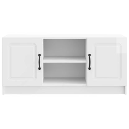 TV Cabinet High Gloss White 102 x 34.5 x 47 cm Engineered Wood