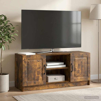 TV Cabinet Smoked Oak 102 x 34.5 x 47 cm Engineered Wood