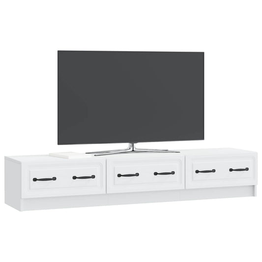 TV Cabinet with Drawer White 147 x 34.5 x 27 cm Engineered Wood