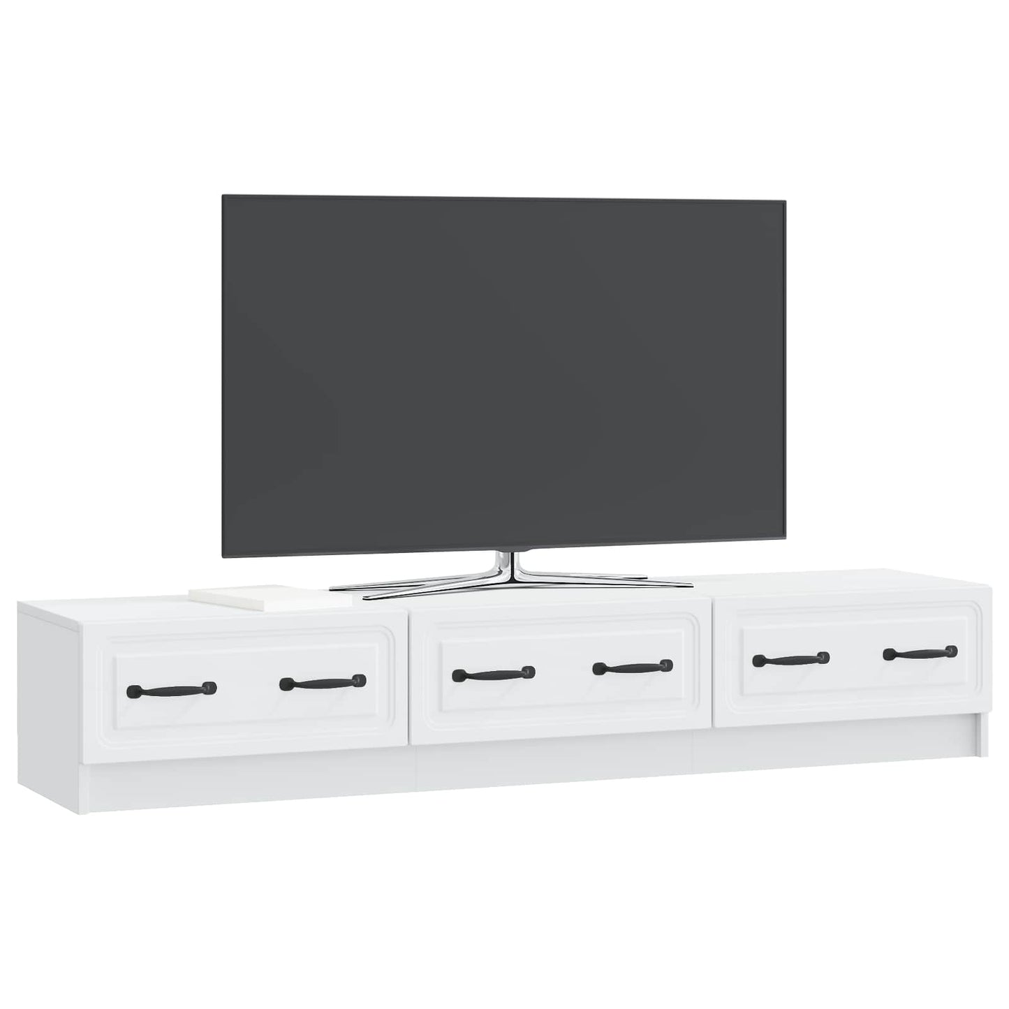 TV Cabinet with Drawer White 147 x 34.5 x 27 cm Engineered Wood
