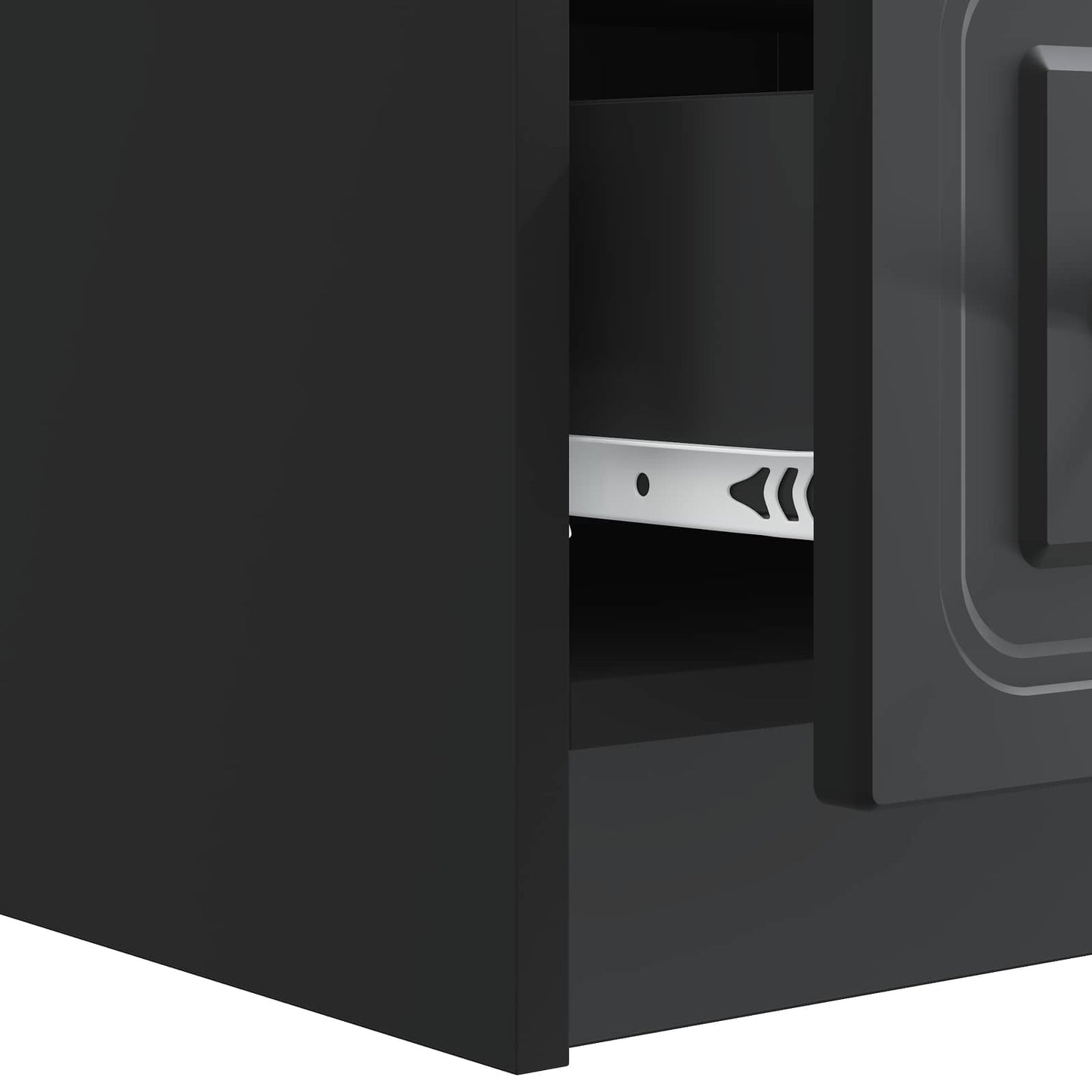 TV Cabinet with Drawer Black 147 x 34.5 x 27 cm Engineered Wood