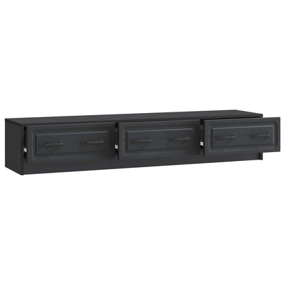 TV Cabinet with Drawer Black 147 x 34.5 x 27 cm Engineered Wood