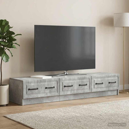 TV Cabinet Concrete Grey 147 x 34.5 x 27 cm Engineered Wood