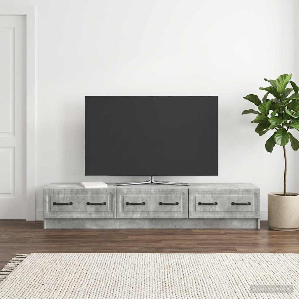 TV Cabinet Concrete Grey 147 x 34.5 x 27 cm Engineered Wood