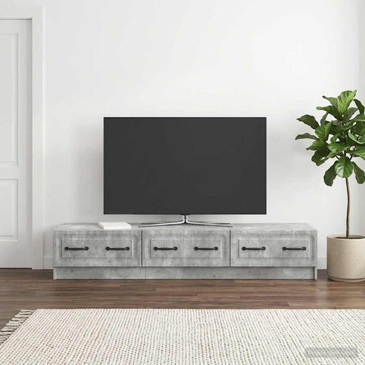 TV Cabinet Concrete Grey 147 x 34.5 x 27 cm Engineered Wood