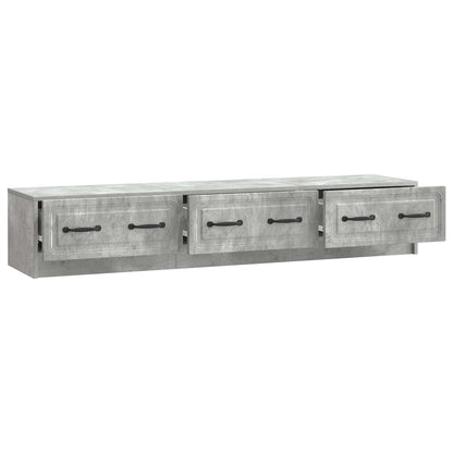TV Cabinet Concrete Grey 147 x 34.5 x 27 cm Engineered Wood