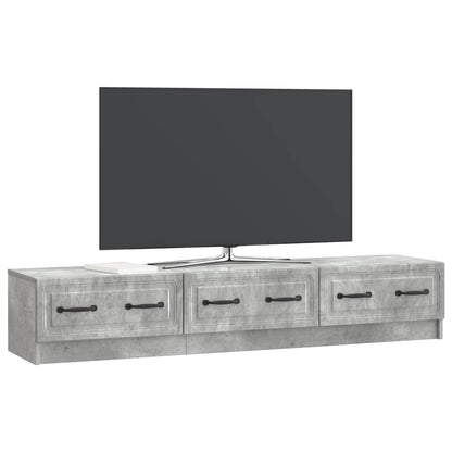 TV Cabinet Concrete Grey 147 x 34.5 x 27 cm Engineered Wood