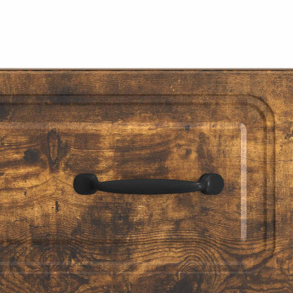 TV Cabinet Smoked Oak 147 x 34.5 x 27 cm Engineered Wood