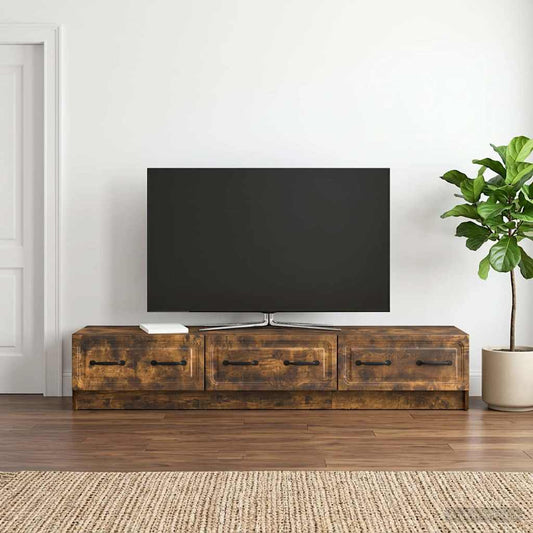 TV Cabinet Smoked Oak 147 x 34.5 x 27 cm Engineered Wood