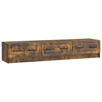 TV Cabinet Smoked Oak 147 x 34.5 x 27 cm Engineered Wood