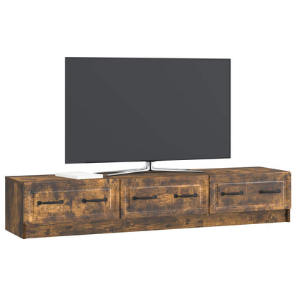 TV Cabinet Smoked Oak 147 x 34.5 x 27 cm Engineered Wood