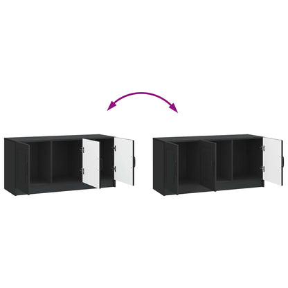 TV Cabinet Black 99 x 34.5 x 47 cm Engineered Wood