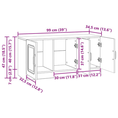 TV Cabinet Sonoma Oak 99 x 34.5 x 47 cm Engineered Wood