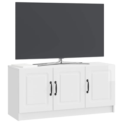 TV Cabinet High Gloss White 99 x 34.5 x 47 cm Engineered Wood