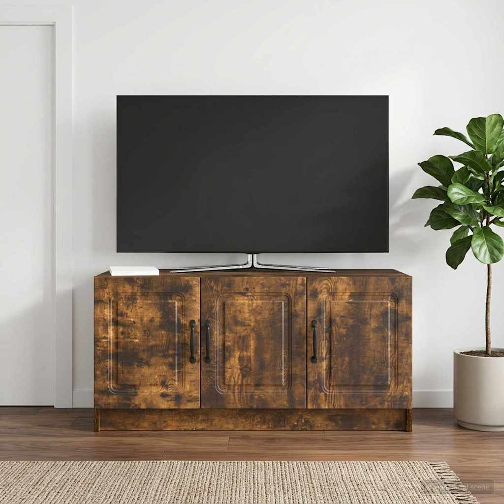TV Cabinet Smoked Oak 99 x 34.5 x 47 cm Engineered Wood