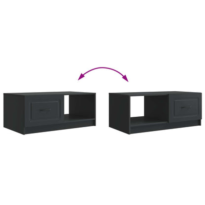 Coffee Table Black 90 x 50 x 37 cm Engineered Wood