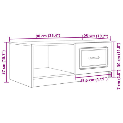 Coffee Table Concrete Grey 90 x 50 x 37 cm Engineered Wood