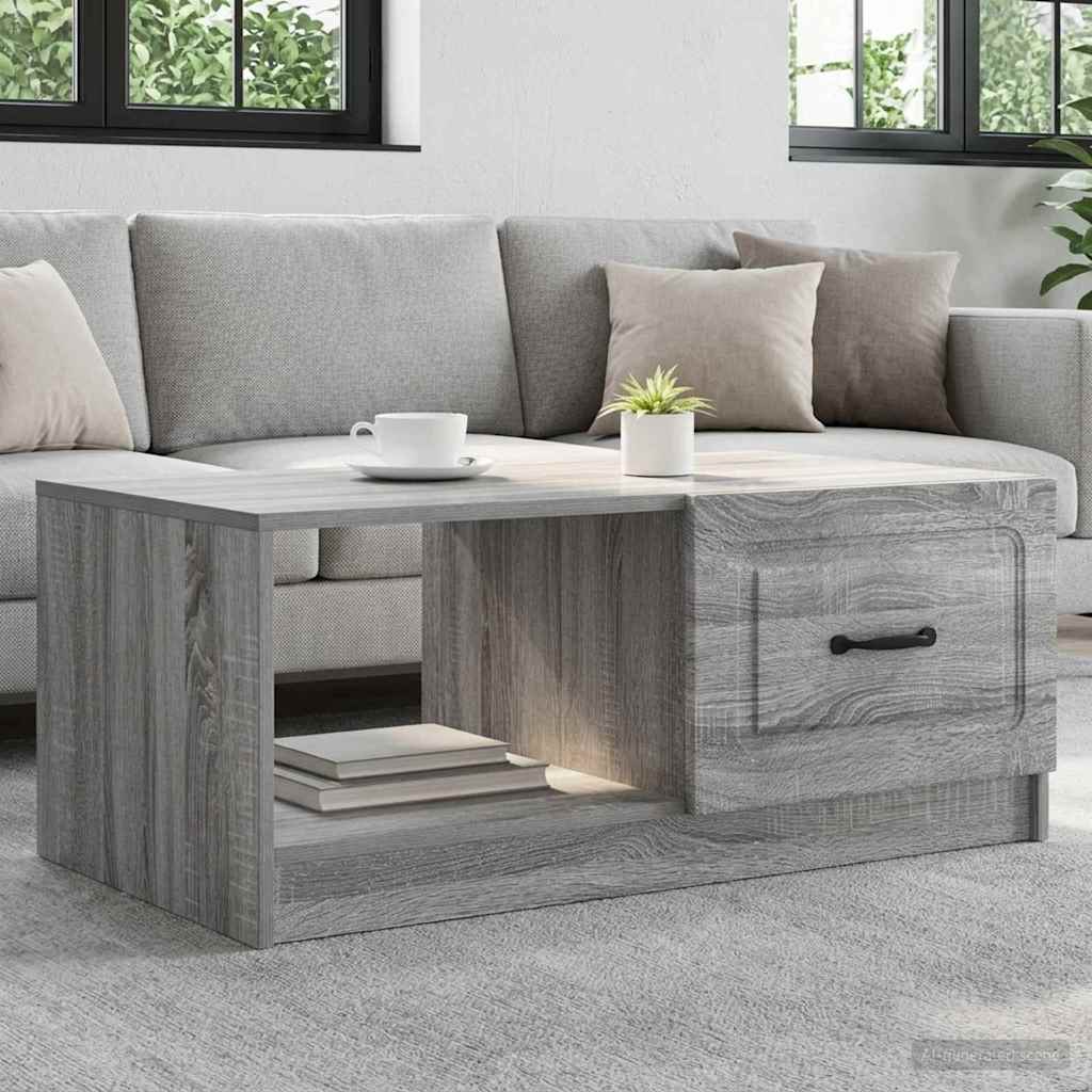 Coffee Table Grey Sonoma 90 x 50 x 37 cm Engineered Wood