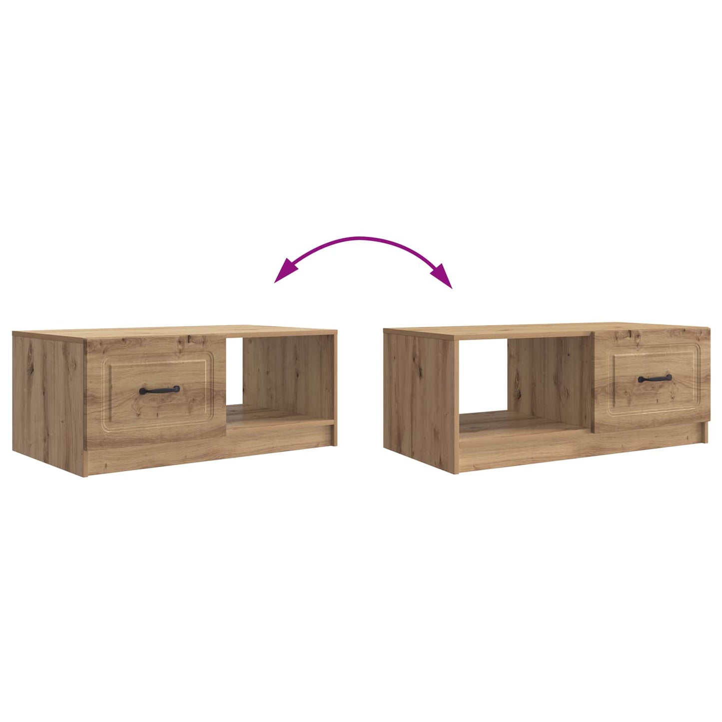 Coffee Table Artisan Oak 90 x 50 x 37 cm Engineered Wood