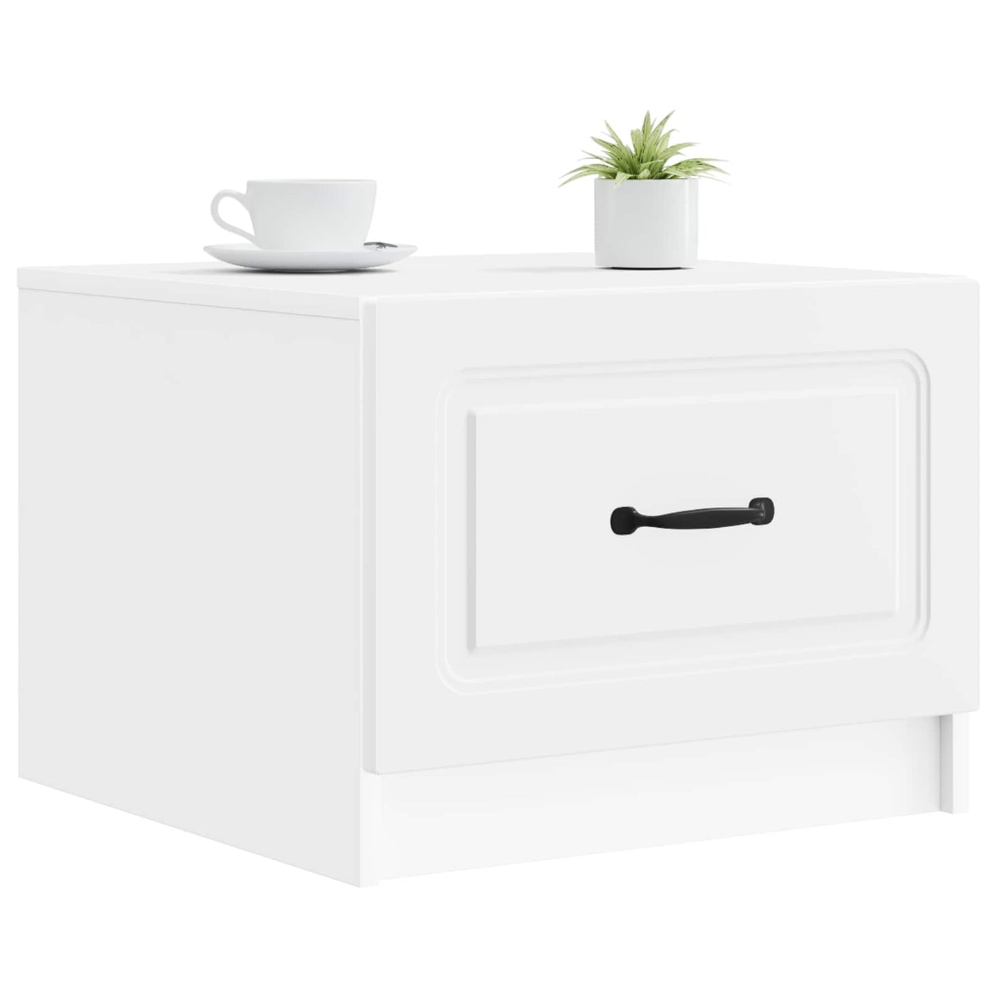 Coffee Table with Drawer White 49 x 50 x 37 cm Engineered Wood