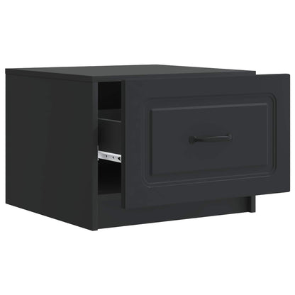 Coffee Table with Drawer Black 49 x 50 x 37 cm Engineered Wood