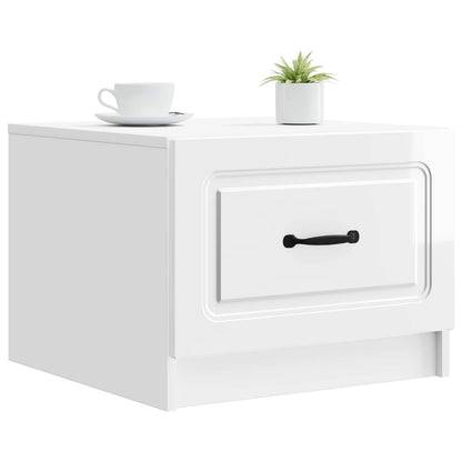 Coffee Table High Gloss White 49 x 50 x 37 cm Engineered Wood