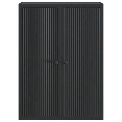 Wall-Mounted Cabinet Black 66 x 34.5 x 90 cm Engineered Wood