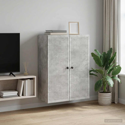 Wall-Mounted Cabinet Concrete Grey 66 x 34.5 x 90 cm