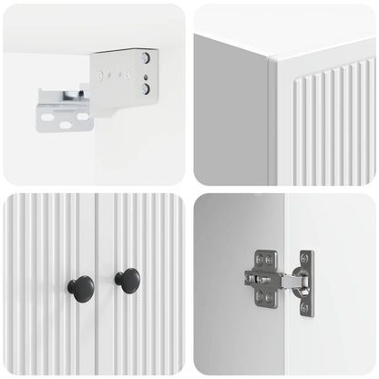 Wall-Mounted Cabinet High Gloss White 66 x 34.5 x 90 cm